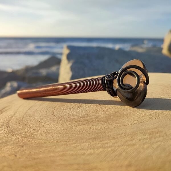 Pulsation Pens - Smoky Quartz Heart Rod